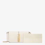 FENDI Fendigraphy Wallet On Chain White leather wallet - Image 5